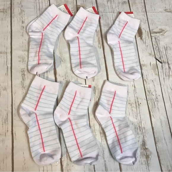 🦩 Notebook Paper Socks Set of 6 Teacher Present gift professor fun socks - Picture 2 of 5